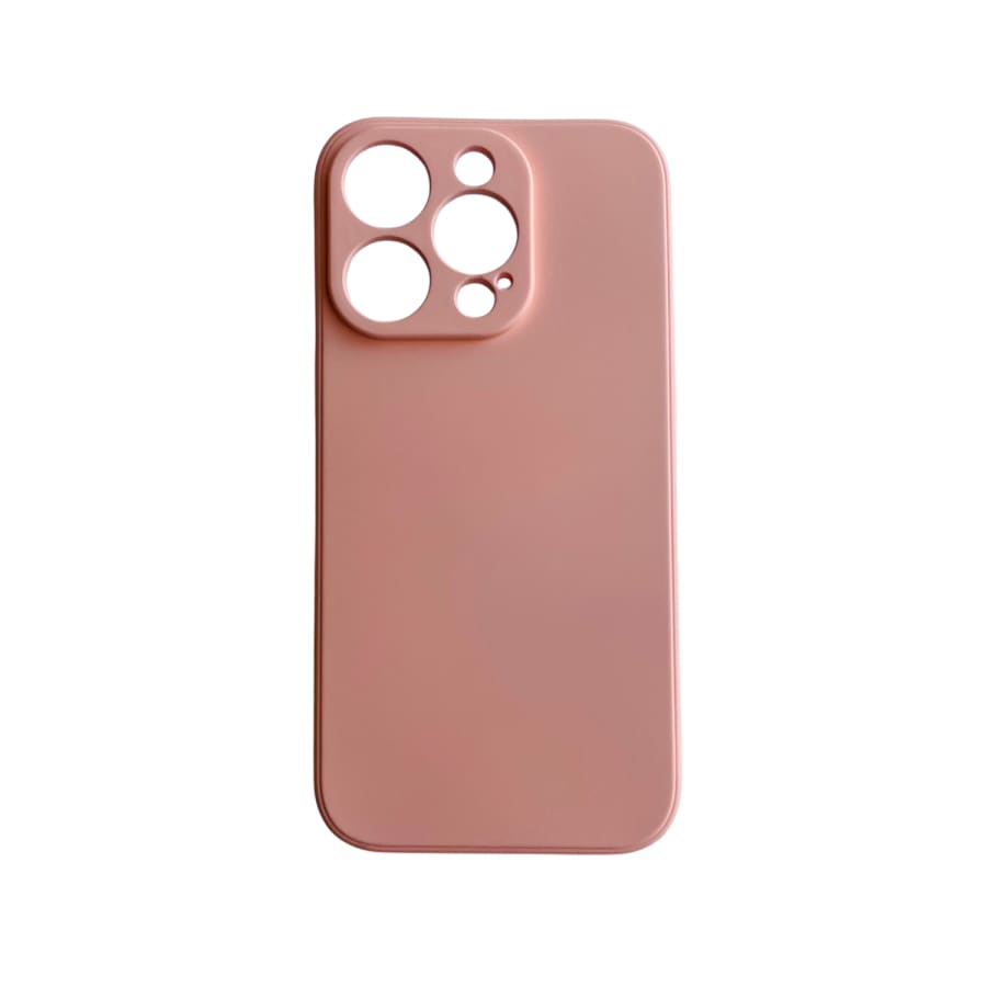Pink 9eight5 iPhone 14 Pro case in a slim, protective design for the 6.1-inch model, shown from the side with a smooth finish.