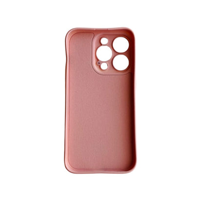 Pink 9eight5 iPhone 14 Pro case in a clear, protective design for the 6.1-inch model, showcasing a stylish and slim fit.