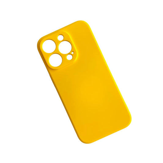 Yellow 9eight5 iPhone 14 Pro case for 6.1-inch model, sleek protective phone case with vibrant yellow color.