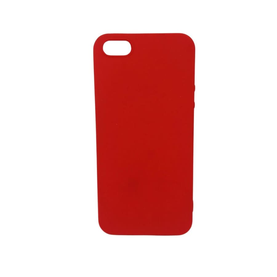 Orange silicone phone case for iPhone 5/5s/SE by 9eight5, showing a snug, flexible protective cover with a smooth finish.