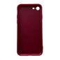Maroon 9eight5 iPhone 7/8 phone case showing smooth textured design and precise cutouts for buttons and camera.