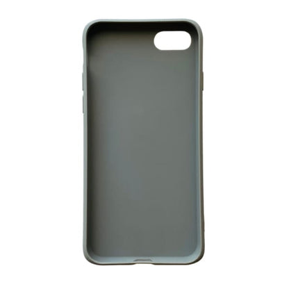 Grey 9eight5 iPhone SE (3rd/2nd Gen) phone case showing smooth matte finish and precise cutouts for buttons and camera.