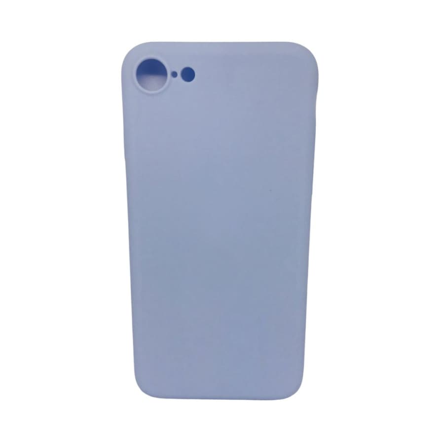 Lavender silicone phone case for iPhone SE (3rd and 2nd Gen) by 9eight5, soft flexible protective cover.