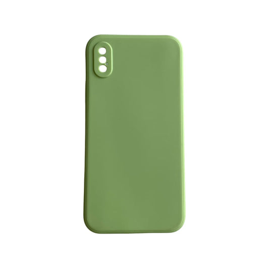Light green 9eight5 phone case for iPhone X and XS with slim design and protective edges, shown on a white background.