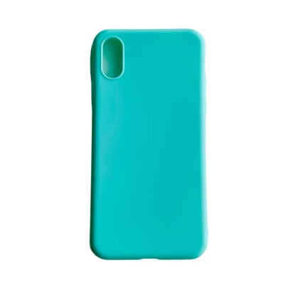 Turquoise 9eight5 iPhone X/XS phone case, slim protective cover with textured finish for iPhone X and XS models.