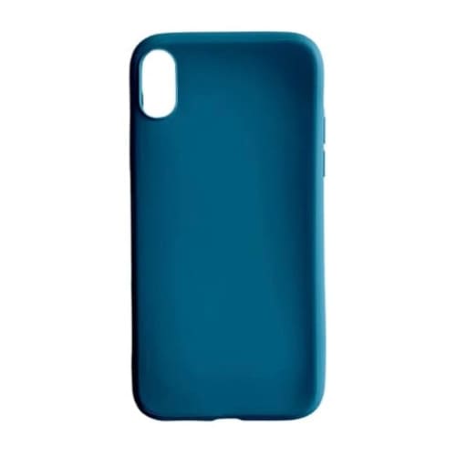 Blue 9eight5 iPhone XR case, slim protective phone cover with precise cutouts, designed for iPhone XR.