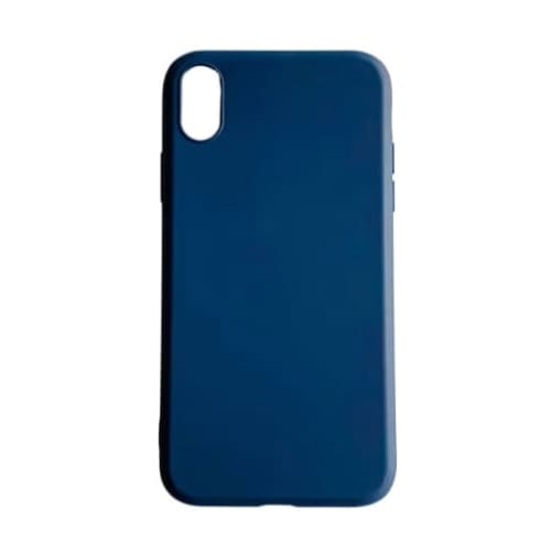 Navy phone case for iPhone XR by 9eight5, protective plastic cover with slim design and precise cutouts.