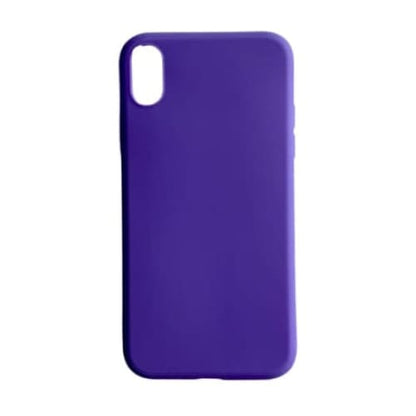 Purple 9eight5 iPhone XR phone case, slim protective cover with a smooth finish, designed to fit and protect the device.