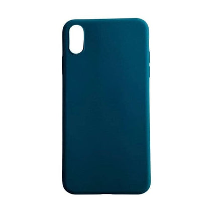 Dark green 9eight5 iPhone XS Max case with slim protective design and precise cutouts for easy access and style.