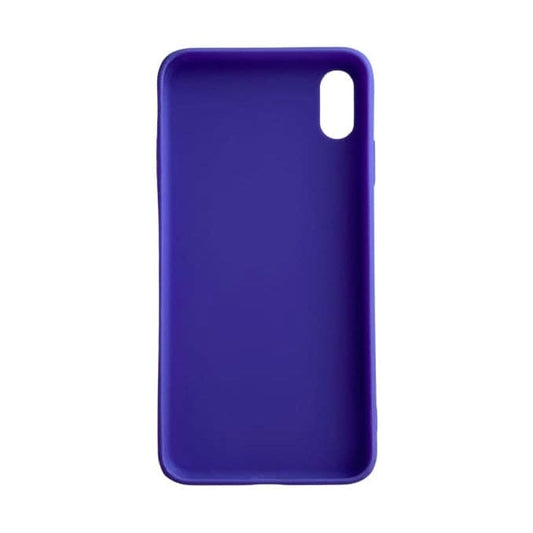 Purple 9eight5 iPhone XS Max case showing slim protective design and textured surface.