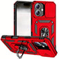 Black 9eight5 rugged armor case for iPhone 16 (6.1 inch) with textured grip and precise cutouts for ports and camera.