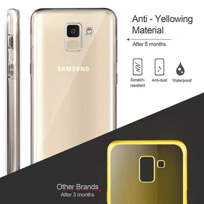 Clear silicone phone case for Samsung Galaxy Note 10 by 9eight5, showing a transparent, flexible protective cover on the device.