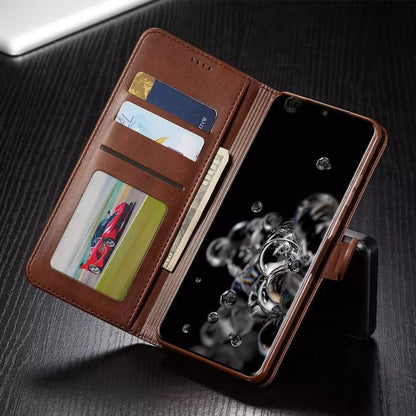 Brown flip case for Samsung Galaxy Note 20 Ultra by 9eight5, featuring a protective cover and card slots on the inside.