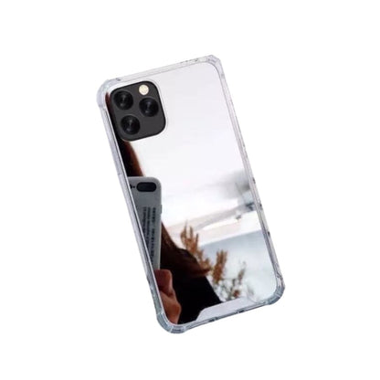 Elegant silver mirror case for Samsung Galaxy Note 9 by 9eight5, featuring a sleek reflective surface and protective design.
