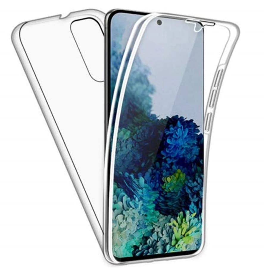 Front and back view of a 9eight5 phone case for Samsung Galaxy S10, showing protective design and sleek style.