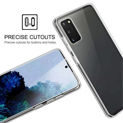 Front and back view of a 9eight5 phone case for Samsung Galaxy S10, showcasing protective design and material.