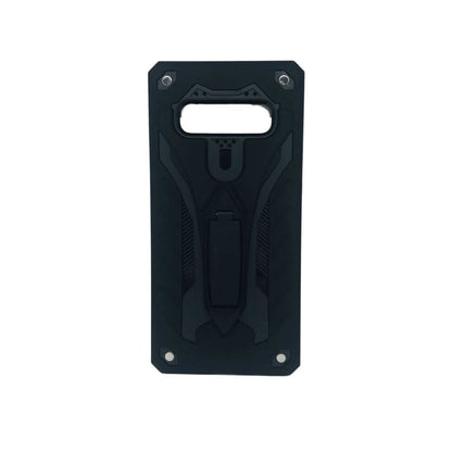 Hard silicone rugged phone case for Samsung Galaxy S10 Plus by 9eight5, showing textured black exterior and precise cutouts.