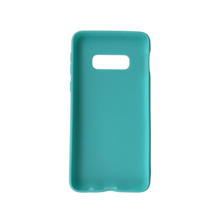 Sky blue silicone phone cover for Samsung Galaxy S10e by 9eight5, showing the flexible, protective case with smooth finish.