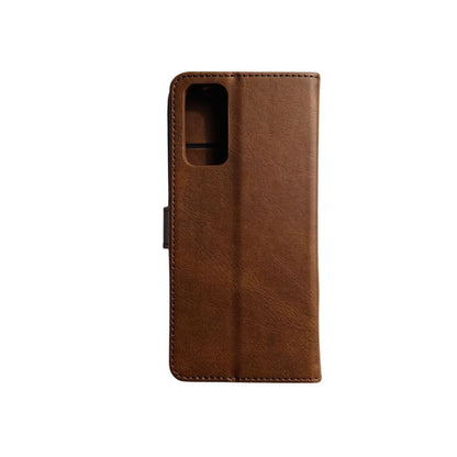 Brown leather flip case for Samsung Galaxy S20 FE by 9eight5, showcasing the stylish phone protection with a fold-over design.