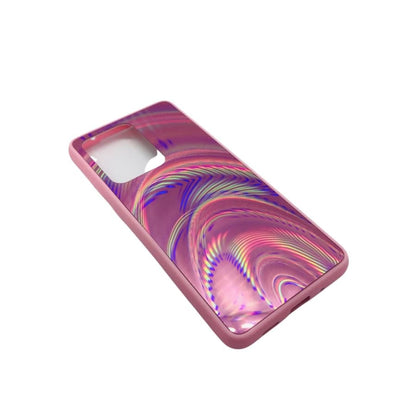 Pink rainbow silicone phone case for Samsung Galaxy S20 Ultra by 9eight5, featuring a colorful, smooth-textured design.