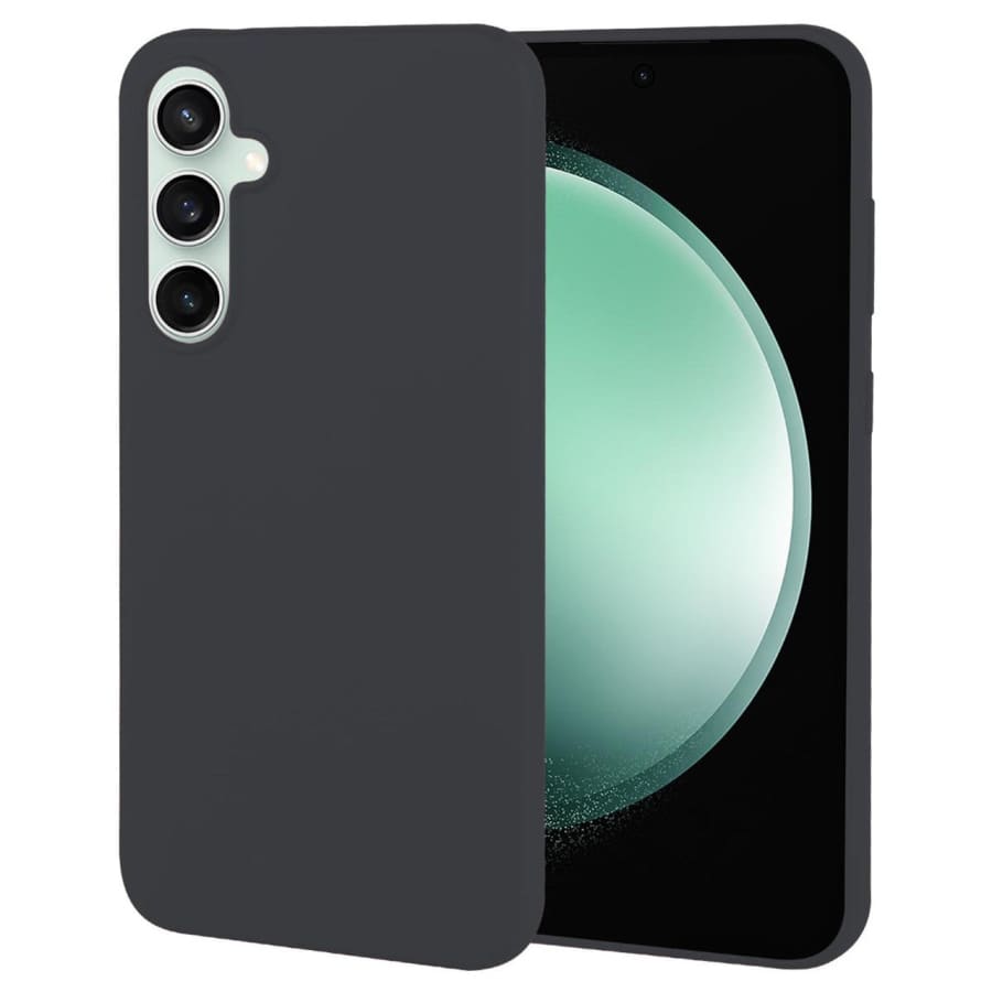 Black Goospery phone case for Samsung Galaxy S23 FE by 9eight5, shown on a sleek protective cover with textured surface.
