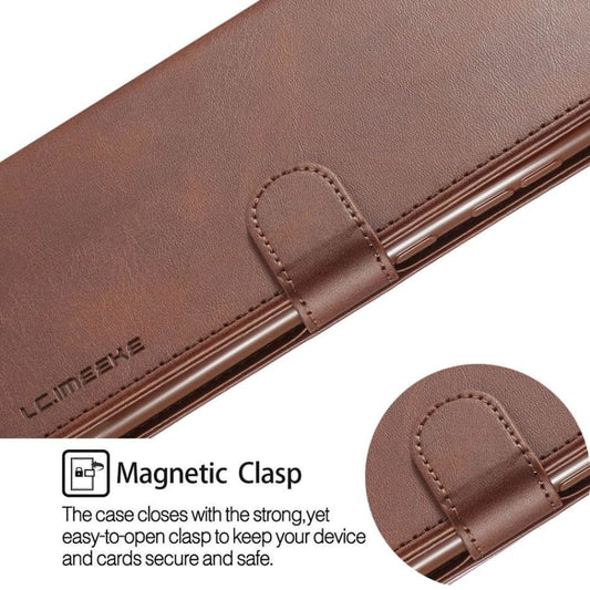 Brown 9eight5 phone case for Samsung Galaxy S8, slim protective cover with textured design, showcasing the phone's back and edges.