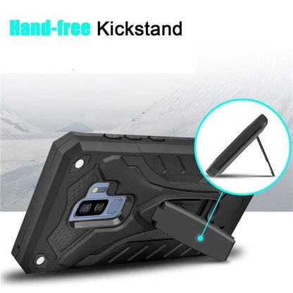 Black Rugged Case for Samsung Galaxy S8 Plus by 9eight5, durable protective phone case with textured grip and reinforced corners.