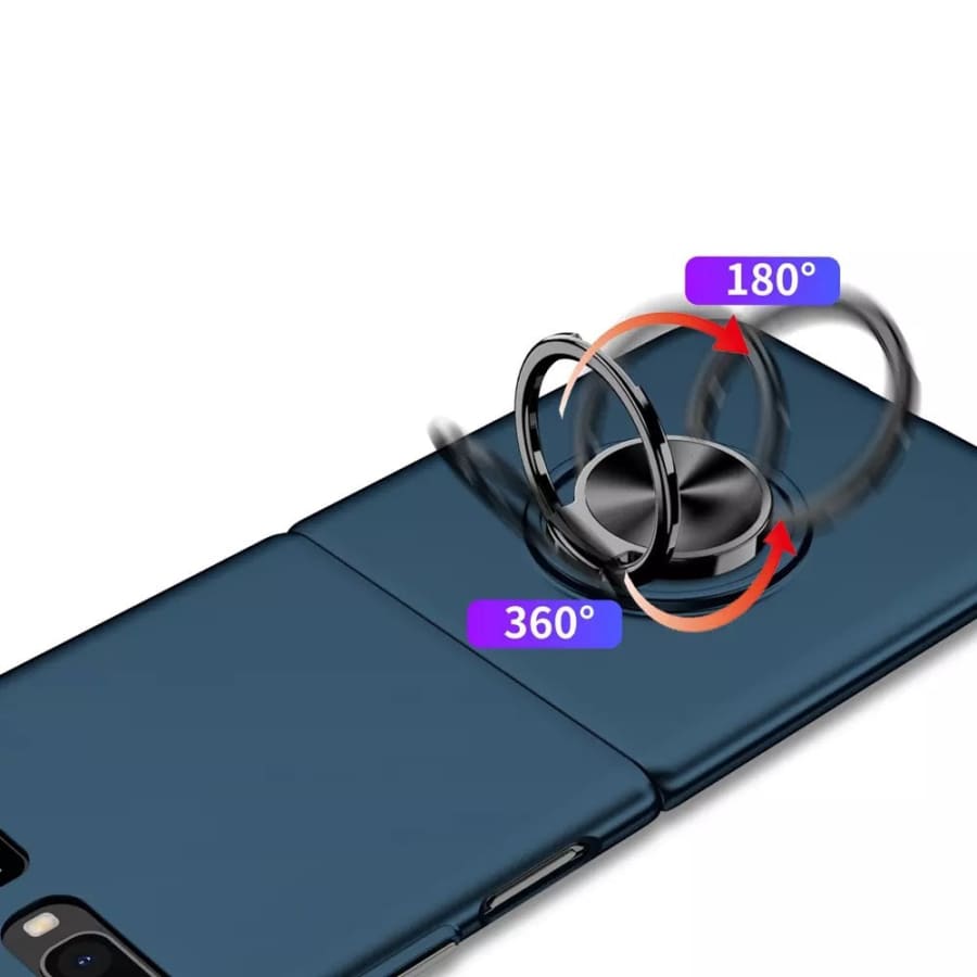 Blue 9eight5 phone case for Samsung Galaxy Z Flip 1 and Z Flip 2, providing stylish protection for the foldable smartphone.
