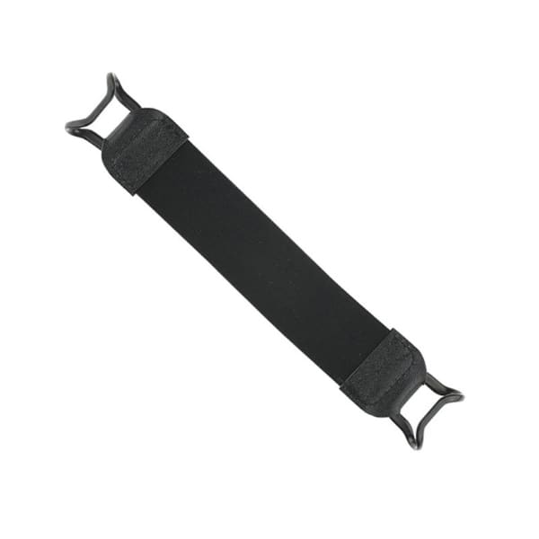 Black 9eight5 finger grip for iPads and tablets, ergonomic accessory providing secure handling for phone and tablet devices.