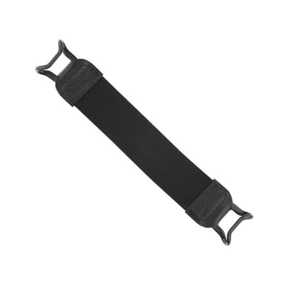 Black 9eight5 finger grip for iPads and tablets, ergonomic accessory providing secure handling for phone and tablet devices.