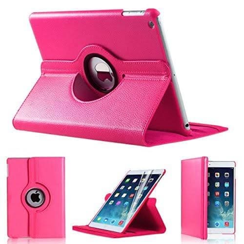 Black full-body iPad cover by 9eight5 for 5th and 6th gen iPad, Air, and Air 2, with colorful options, protects entire device.