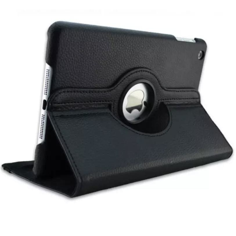 9eight5 synthetic leather cover for iPad mini 4 and 5th gen, in black, showing the stylish tablet case with textured surface.