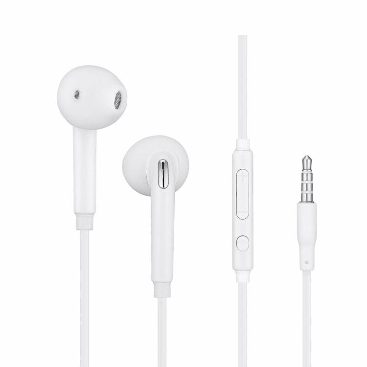 Wired earphones by 9eight5 for phones and tablets, with in-ear design and tangle-free cables for clear audio.