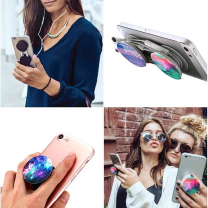 9eight5 expanding skull finger grip for phones and tablets, ergonomic accessory with a skull design for secure handling.