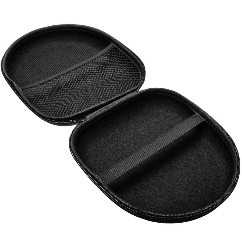 9eight5 headphones case for phone and tablet accessories, 18cm x 21cm, protective black case with zipper closure.