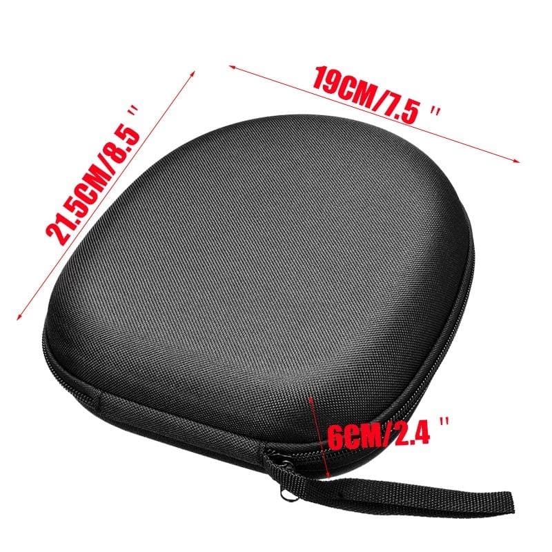 9eight5 headphone case for phone and tablet accessories, 18cm x 21cm, black protective storage for headphones and gadgets.