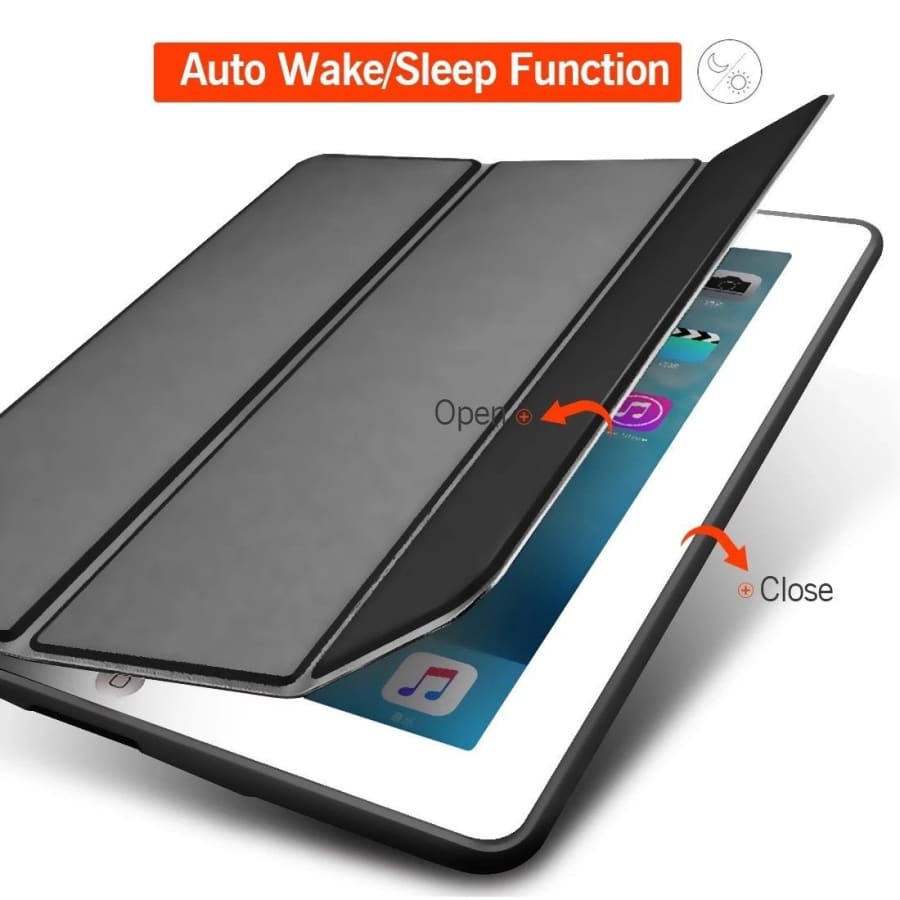 Black full body cover for iPad 7th, 8th, 9th generation 10.2-inch by 9eight5, offering protection and a sleek look.