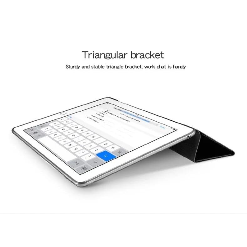 Blue full-body iPad cover for 7th to 9th generation 10.2-inch tablets from 9eight5, showing the protective case on the device.