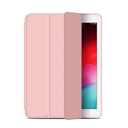 Rose gold full body cover for iPad 7th, 8th, 9th gen 10.2-inch by 9eight5, showing the protective case on the tablet.