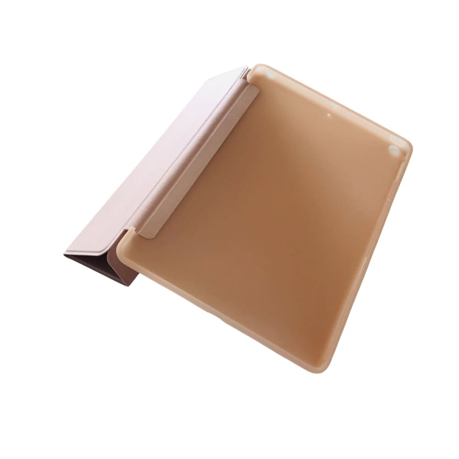 Rose gold full body cover for iPad 7th-9th generation, 10.2-inch, by 9eight5, showing protective case with precise cutouts.