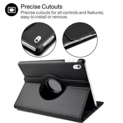 Black synthetic leather cover for iPad Air 4th and 5th generation, designed by 9eight5 for 10.9-inch tablets.