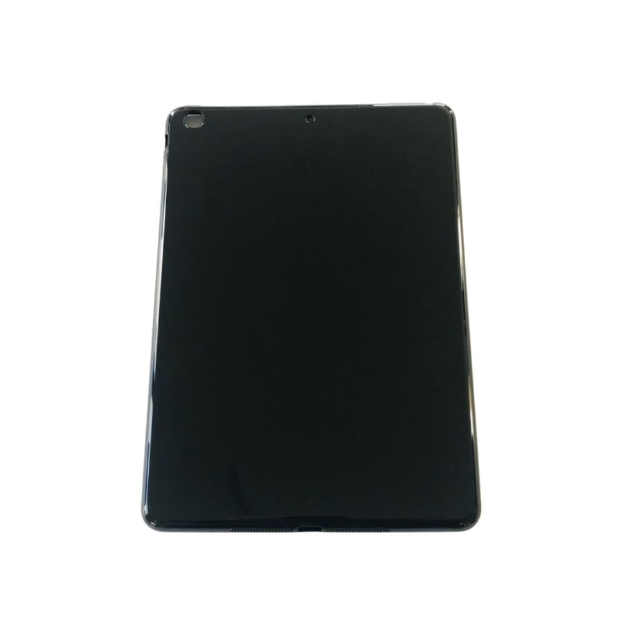 Gloss black silicone cover for iPad Air 9.7-inch by 9eight5, showing the slim protective case on the tablet