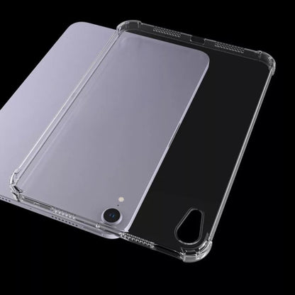 Clear protective cover for iPad mini 7th and 6th generation by 9eight5, showcasing transparent, slim design and precise fit.