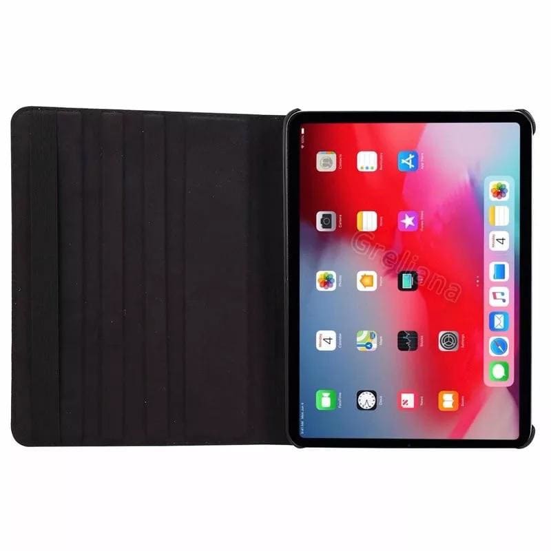 Black synthetic leather cover for iPad Pro 11-inch 2nd gen by 9eight5, showing the protective tablet case with sleek design.