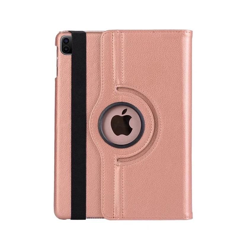 Rose gold synthetic leather cover for iPad Pro 12.9” 4th gen by 9eight5, showing the sleek tablet with protective case.