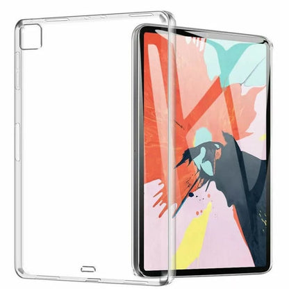 Clear stylish cover for iPad Pro 12.9” 4th gen by 9eight5, showing the sleek transparent design on the tablet.