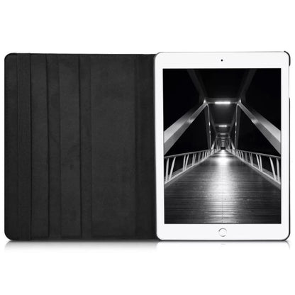 Black synthetic leather cover for iPad Pro 9.7-inch by 9eight5, showing the front and back of the protective tablet case.