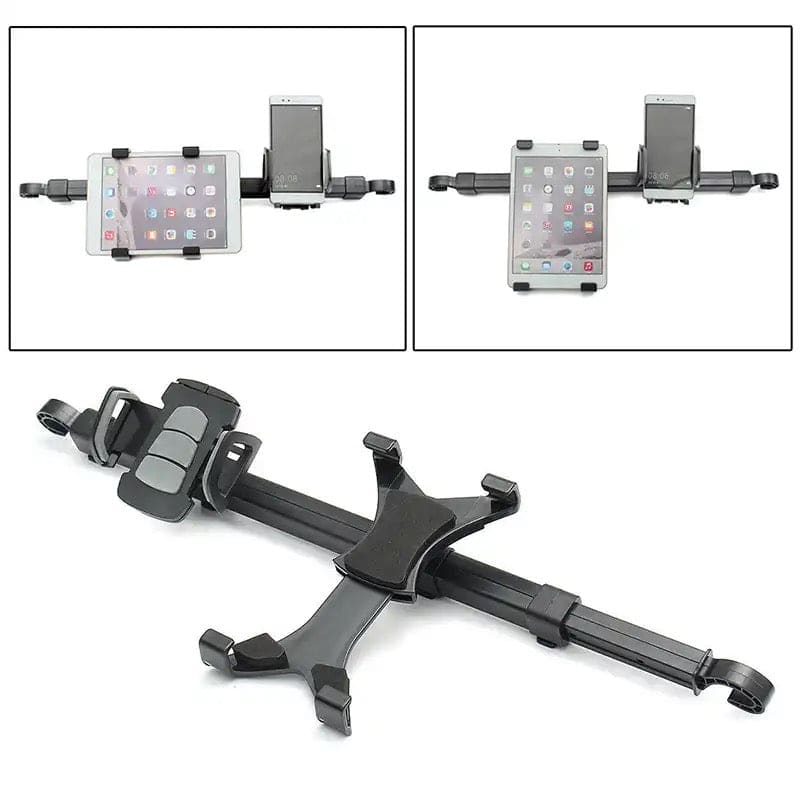 9eight5 universal headrest holder for iPad and tablets, adjustable phone and tablet accessory for car headrests.