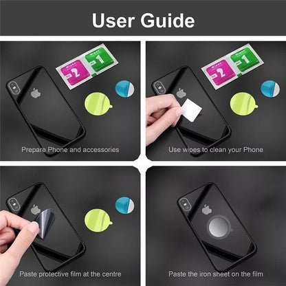 Magnetic phone holder by 9eight5 for phones and tablets, showcasing sleek design and secure magnetic attachment.