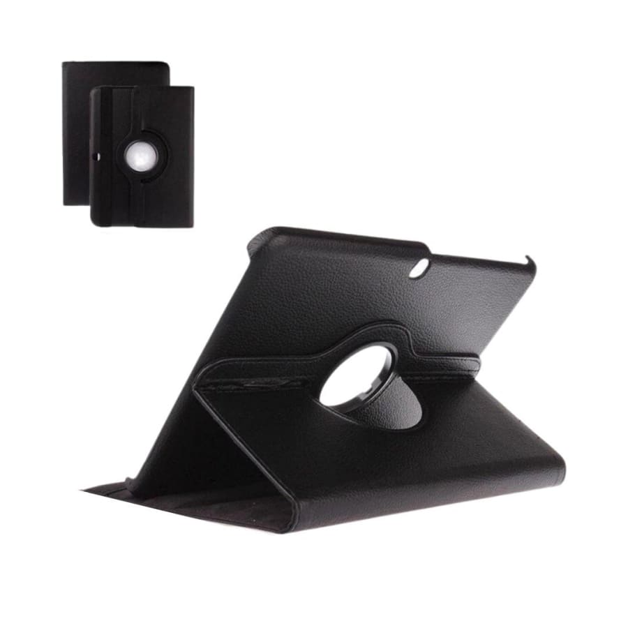Black synthetic leather cover for Samsung Galaxy Tab 4 10.1-inch tablets, model T530/T531/T535, by 9eight5.